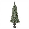 Home Heritage Entryway 5 Foot Prelit Pot Pine Christmas Tree With White Lights and Pinecones - image 2 of 4