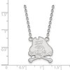 Black Bow Jewelry 10k White Gold East Carolina Pirates NCAA Necklace 18 Inch - 2 of 4