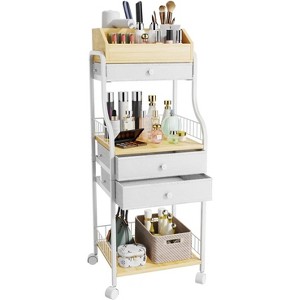 Floor Makeup Organizer Storage - Vanity Skincare Make Up Organizers and Storage with Drawers - 1 of 4