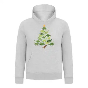 Everyday Kids Christmas Collection Dinosaur Tree Boys Pullover Hoodie – Holiday Sweatshirt - 1 of 4