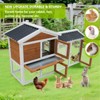 ORRD 58" Wooden Rabbit Hutch - Indoor/Outdoor Cage w/Waterproof Roof, Stairs & Cleaning Tray for Small Pets - 2 of 4