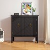 Accent Storage Cabinet with 2 Doors and Shelves Mid Century Modern Sideboard Buffet Cabinet - 4 of 4