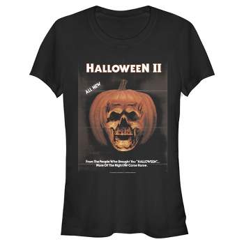 Juniors Womens Halloween II Skeleton Movie Vintage Poster T-Shirt