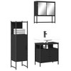 vidaXL Bathroom Furniture Set Black Engineered wood Medium - 2 of 4