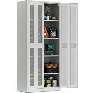VINGLI Garage Storage Cabinet with Locking Doors and Adjustable Shelf, Metal Storage Cabinet - 1 of 4