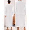 Lars Amadeus Men's Long Sleeves Button Sleeping Nightshirts with Pockets - 4 of 4