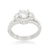 Slickblue Women's Rhodium-Plated Silvertone Fancy Wedding Ring Set with Clear Cubic Zirconia, Sizes 5 to 10 - 3 of 4