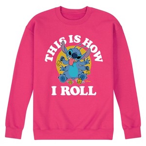 Men's - Lilo and Stitch - Hanukkah This Is How I Roll Graphic Fleece Sweatshirt - 1 of 4