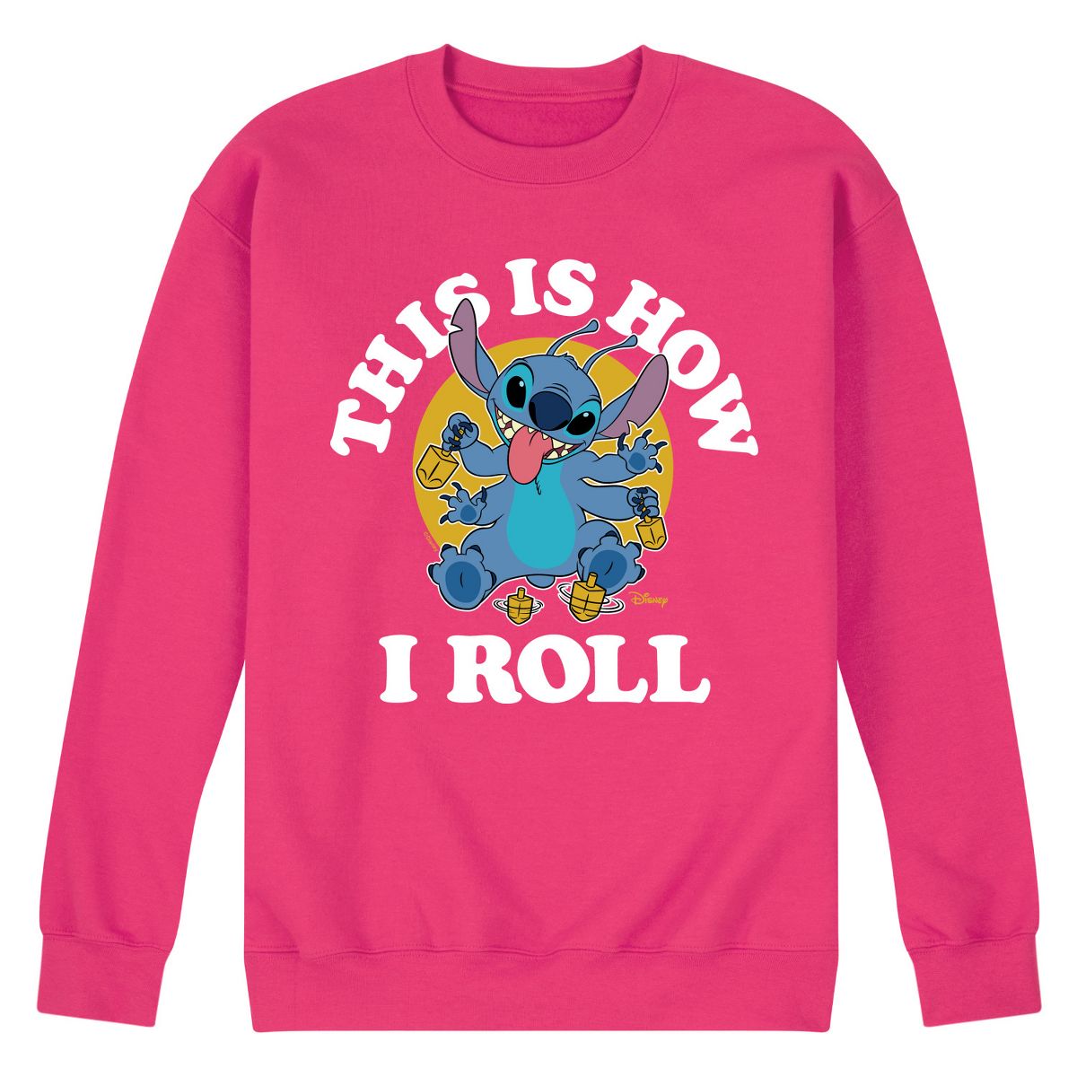 Men's - Lilo & Stitch - Hanukkah This Is How I Roll Graphic Fleece Sweatshirt - thumbnail 6