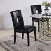 Simple Relax Set of 2 Faux Leather Upholstered Dining Chairs with Cutout Back Design - 2 of 4