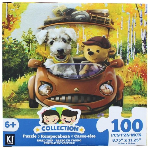 KI Puzzles Dog and Teddybear 100 Piece Juvenile Collection Jigsaw Puzzle