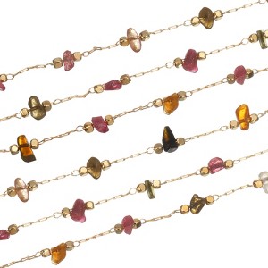Unique Bargains Brass Smooth Decoration Irregular Gemstone Chains for Jewelry Making Craft - 1 of 4