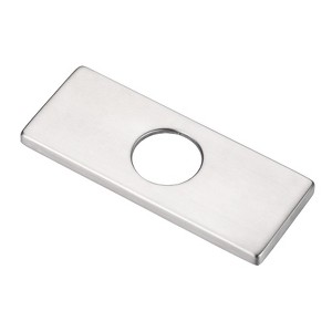 WOWOW 304 Stainless Steel Faucet Deck Plate – Fits 1 to 3 Hole Sinks, For Kitchen & Bathroom - 1 of 4