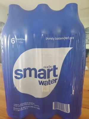 smartwater Nutrient-Enhanced Water Bottles, 33.8 fl oz, 6 Pack
