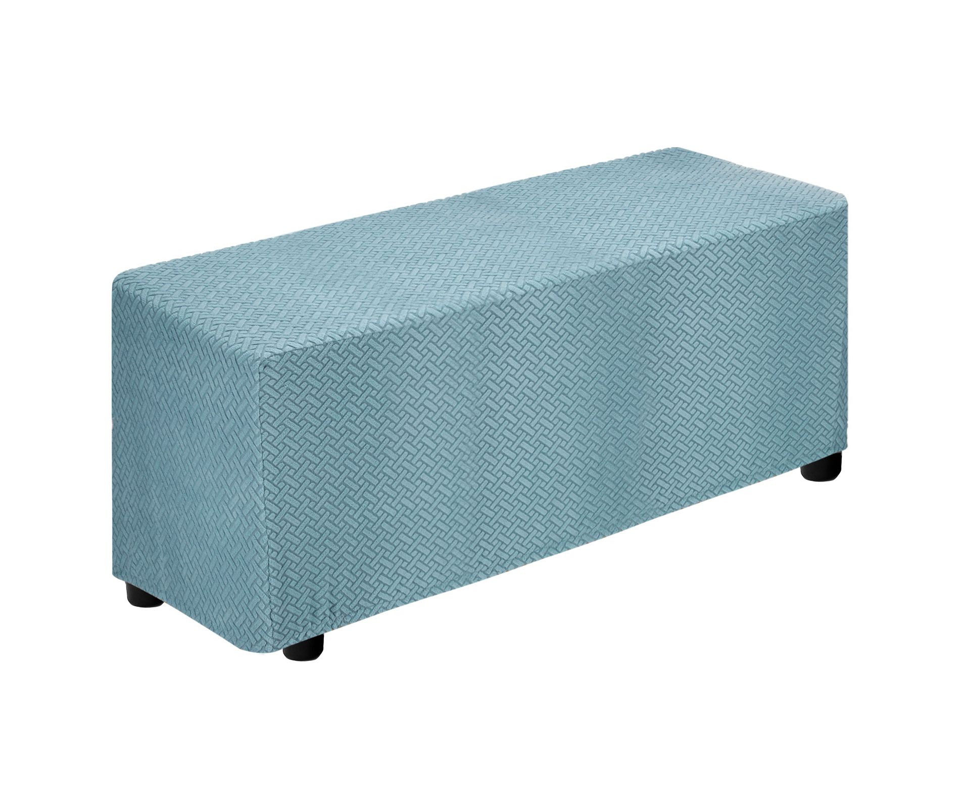 Unique Bargains Living Room Twill Stretch Protective Rectangle Silpcover 40"-50" Blue