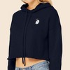 Dalix Heartly Ghost Embroidered Fleece Cropped Hoodie Cold Fall Winter Women - 4 of 4