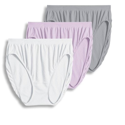 Jockey Women's Comfies Microfiber French Cut - 3 Pack 9 White/pink