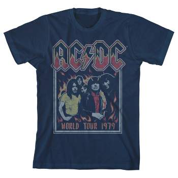 AC/DC World Tour 1979 Navy Blue Boy's Short-Sleeve T-shirt