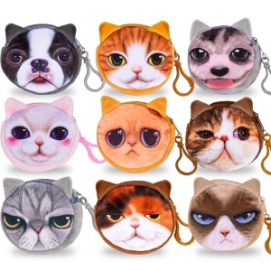 ArtCreativity Mini Cats and Dogs Coin Purses (Pack of 12) - 1 of 4