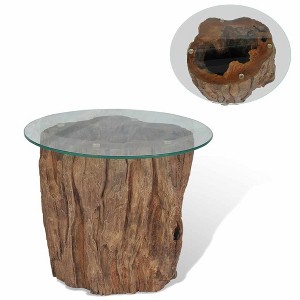 vidaXL Coffee Table Brown Teak wood Standard Durable Coffee Table - 1 of 4