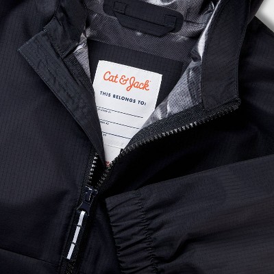 Детские куртки Cat & Jack Kids' Solid Rain Jacket - Cat & Jack™ Black S — фото 3