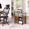QingMoon File Cabinet, Wood Lateral Filing Cabinet, Printer Stand with Storage for A4, Letter Size, for Home Office, Easy Installation - 2 of 4
