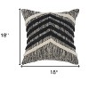 HomeRoots 18" Black and Off White Throw Pillow - 3 of 4
