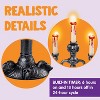 Joyfy 2 Pcs Halloween Decoration Skull Candelabra, LED Lights Flameless Candles Holder Table Decor for Haunted House Home Party Supply - 3 of 4