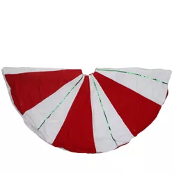 Northlight 48" Red and White Peppermint Twist Stripes Christmas Tree Skirt