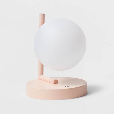 Image of Round Bulb Kids' Nightlight with Switch Pink - Pillowfort™: Touch Activated, ETL Listed, Plug-In Nightlight for Kids