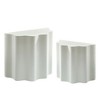 2-Piece Fiberglass Wavy Coffee Table Set - 4 of 4