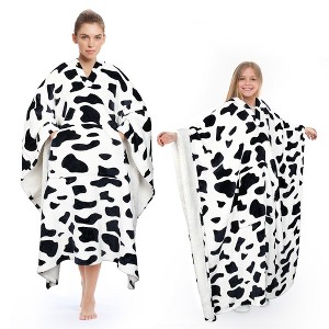 Tirrinia Fleece Wearable Blanket Super Soft Comfy Plush Fleece  for Women Men Throw Wrap Cover Indoors or Outdoors , 55''x 80'' - 1 of 4