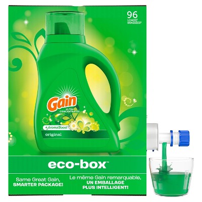 Gain Original Scent Liquid Laundry Detergent Eco-Box HE Compatible - 105 fl oz
