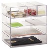 Rubbermaid Optimizers Four-Way Organizer with Drawers Plastic 10 x 13 1/4 x 13 1/4 Clear 94600ROS - 3 of 3