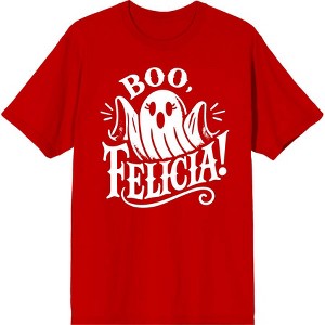 Boo Ghost Felicia Adult Crew Neck Short Sleeve Tee - 1 of 2