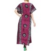 LA LEELA Women's Summer Loose Caftan Maxi Night Evening Gown Loungewear Dashiki House Dresses for Women 3X-4X Pink, Floral - image 3 of 3