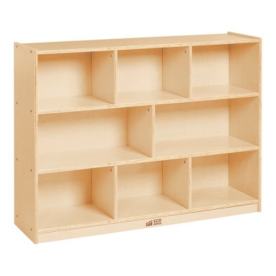 Ecr4kids Birch 8-section Classroom Storage Cabinet With Casters