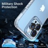 BONGEEK Designed for iPhone 13 Pro Case Clear, Transparent Shockproof Protective Bumpers Tempered Glass Phone Cases for iPhone 13 Pro 6.1 inch - 3 of 4