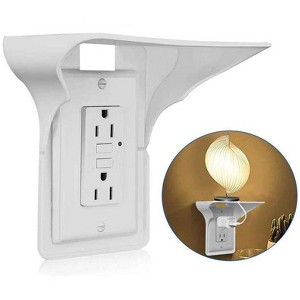 5 Star Super Deals Wall Outlet Shelf Organizer - Space-Saving Socket Stand Holder for Kitchen & Bathroom, Holds 10lbs - Ideal for Phones - 1 of 4