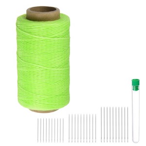 Unique Bargains Wear-Resistant Polyester Embroidery Waxed Thread with Needles - 1 of 4