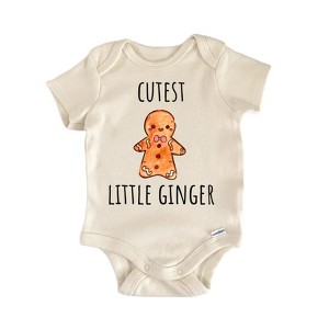 Gingerbread Ginger Christmas Bakery Infant Gift Baby Bodysuit Natural 6 ...