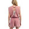 Women's Mineral Washed Drawstring Romper - ee:some - 3 of 4