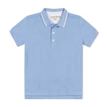 Hope & Henry Boys' Organic Short Sleeve Knit Pique Polo Shirt, Kids