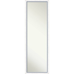 16"x50" Non-Beveled Morgan Wood on The Door Mirror White/Blue - Amanti Art: Modern Full Size Door-Mounted Mirror with Hardware - 1 of 4