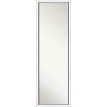 16"x50" Non-Beveled Morgan Wood on The Door Mirror White/Blue - Amanti Art