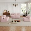 144" Upholstered Sofa Free-Combined Sofa, Modular Sectional Couch With 2 Chaise Lounge And 5 Back Pillows, L-Shaped Sectional Sofas-Cuddlewood - 2 of 4