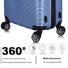 3 Piece Luggage Set With TSA Lock, Lightweight Cross Stripe Suitcase Hardshell Luggage Set (20in/24in/28in) - 4 of 4