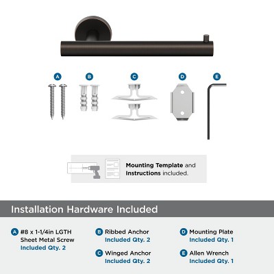 Oil Rubbed Bronze Modern Single Post Toilet Paper Holder