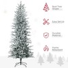 YOOCOZZ Christmas Decoration - 7.5ft  Prelit Artificial Xmas Tree with 850 Snow Flocked Branches, 350 Warm Yellow Clear Lights, Auto Open, Extra Bulb - 4 of 4