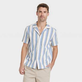 Men's Striped Short Sleeve Button-Down Shirt - Goodfellow & Co™